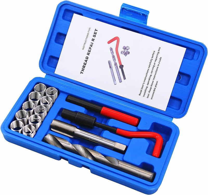 BestsQ 14pcs Thread Repair Kit M14 x 1.5mm Metric Thread Repair Insert Kit Compatible Hand Tool Set for Auto Repairing (M14-1.5) - Image 2